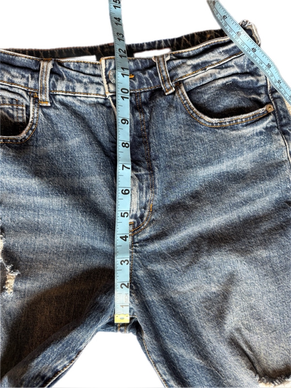 Pilcro Vintage Straight Distressed Blue High-Rise jeans size 29 like new - Picture 11 of 15